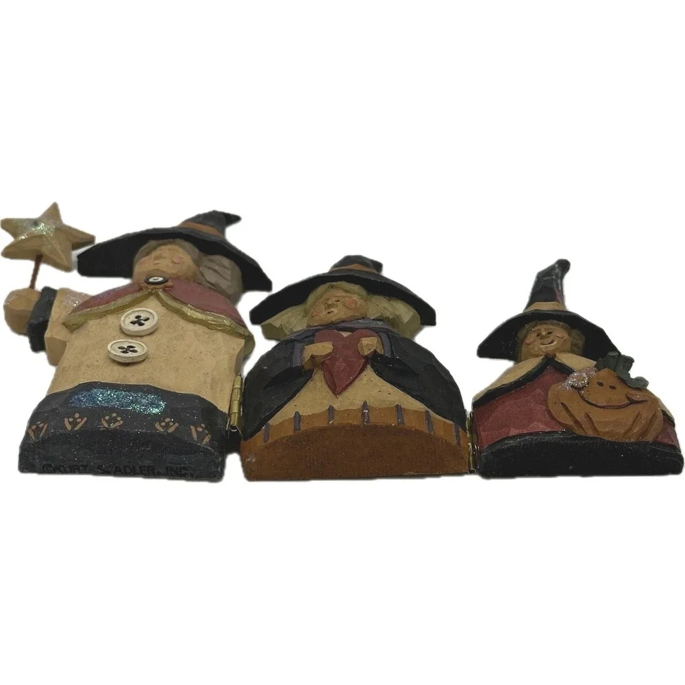 Vtg Kurt Adler Halloween Witch Trio Witches Figurine 7x 5